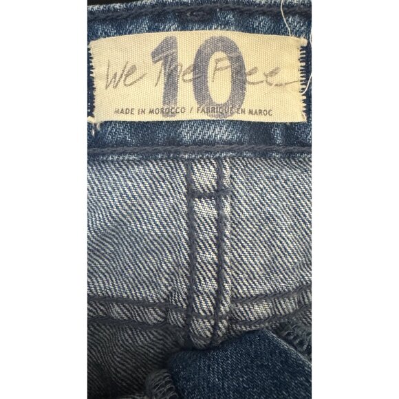 We The Free Size 10 Distressed Denim Mini Skirt With Frayed Hem - Picture 4 of 12